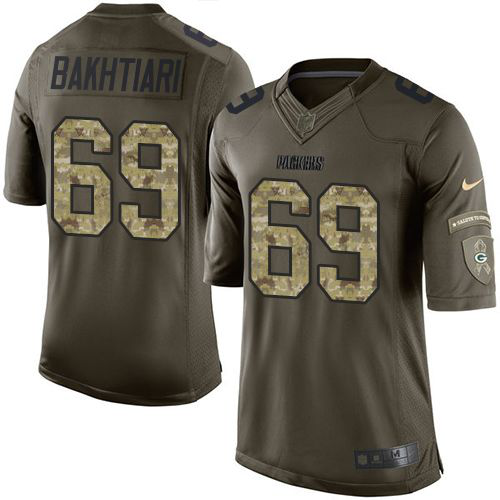 Nike Green Bay Packers #69 David Bakhtiari Green Men's Stitched NFL Limited Salute To Service Jersey