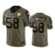 Kansas City Chiefs Derrick Thomas Olive Gold 2021 Salute To Service Men's Limited NFL Jersey