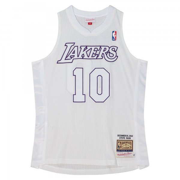 Men's Los Angeles Lakers Steve Nash Mitchell & Ness White 2012 Player Jersey