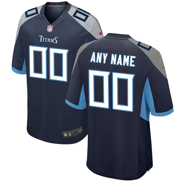 Men's Tennessee Titans Customized 2021 Navy Vapor Untouchable Limited Jersey