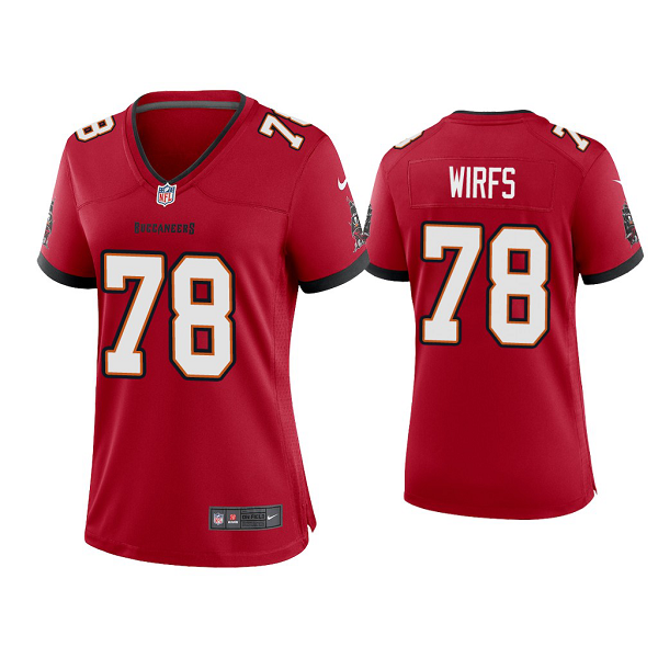 Women's #78 Tristan Wirfs Tampa Bay Buccaneers Red 2020 NFL Draft Game Jersey