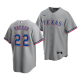 Men's Texas Rangers #22 Kumar Rocker 2022 MLB Draft Jersey Gray Road