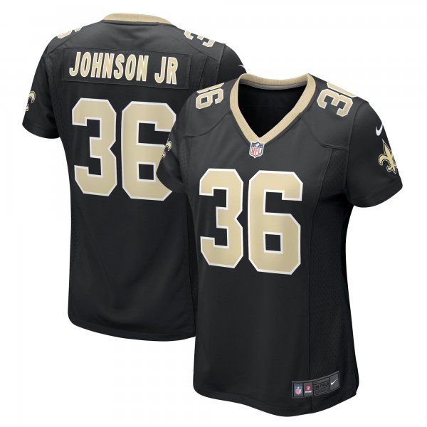 Women's New Orleans Saints Anthony Johnson Nike  Black Team Game Jersey