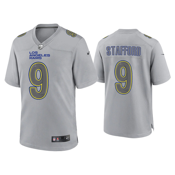 Men's Los Angeles Rams Matthew Stafford Gray Atmosphere Fashion Game Jersey