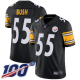 Pittsburgh Steelers #55 Devin Bush Black Team Color Men's Stitched NFL 100th Season Vapor Limited Jersey