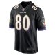 Men's Baltimore Ravens Isaiah Likely Nike Black Alternate Game Jersey