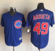 Chicago Cubs #49 Jake Arrieta Blue New Cool Base Stitched MLB Jersey