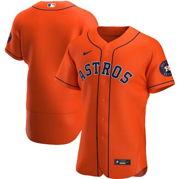 Men's Nike Houston Astros Blank Orange Alternate 2020 Team MLB Jersey