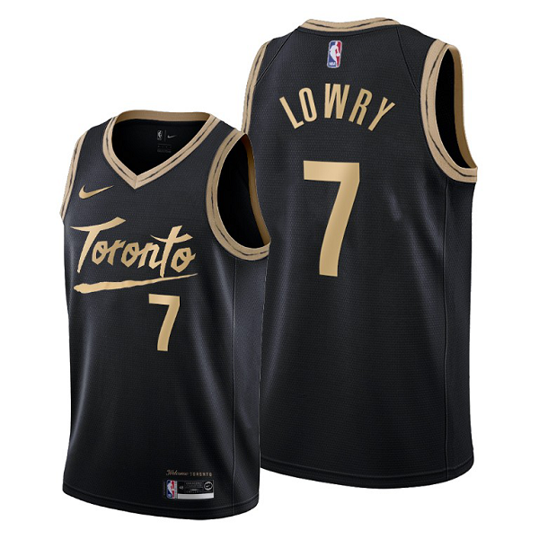 Toronto Raptors #7 Kyle Lowry Black 2020-21 City Edition Men's Jersey