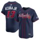 Men's Atlanta Braves #13 Ronald Acuna Jr. Nike Navy 2025 MLB Speedway Classic Alternate Limited Player Jersey
