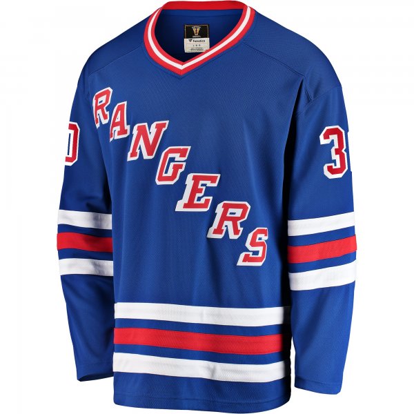 Men's New York Rangers Glenn Healy Fanatics Blue Premier Breakaway Retired Player Jersey