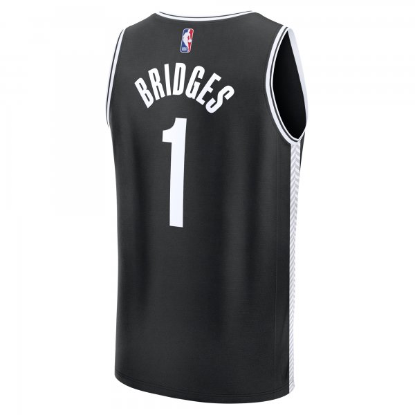 Youth Brooklyn Nets Mikal Bridges Fanatics Black Fast Break Player Jersey - Icon Edition