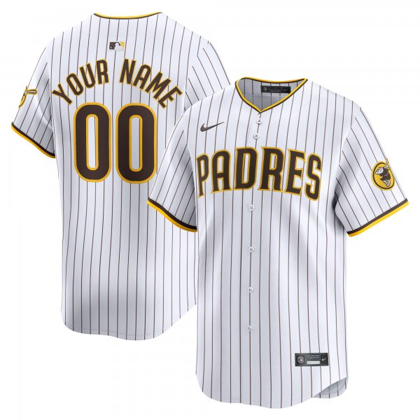 Youth San Diego Padres Nike White Home Limited Custom Jersey