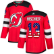 Adidas New Jersey Devils #13 Nico Hischier Red Home USA Flag Stitched NHL Jersey