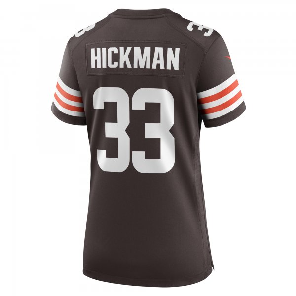 Women's Cleveland Browns Ronnie Hickman Nike  Brown Team Game Jersey