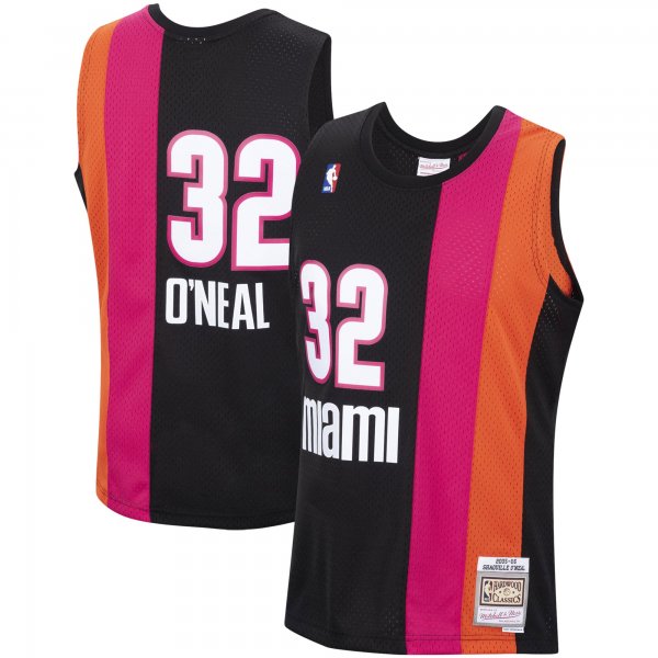 Men's Miami Heat Shaquille O'Neal Mitchell & Ness Black 2005/06 Hardwood Classics Swingman Jersey