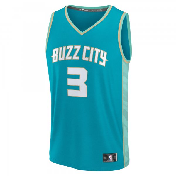 Men's Charlotte Hornets Terry Rozier Fanatics Teal Fast Break Jersey - City Edition