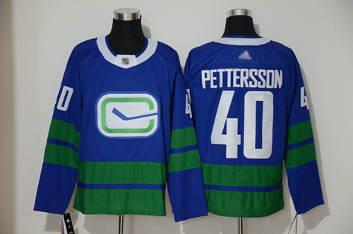 Vancouver Canucks #40 Elias Pettersson Blue Alternate Stitched NHL Jersey