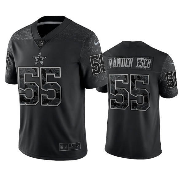 Dallas Cowboys Leighton Vander Esch Black Reflective Limited Jersey #55