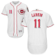 Cincinnati Reds #11 Barry Larkin White Flexbase Collection Stitched MLB Jersey