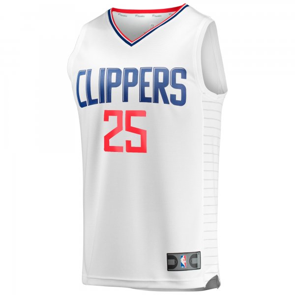 Men's LA Clippers Moussa DiabatÃÂ© Fanatics White Fast Break Player Jersey - Association Edition