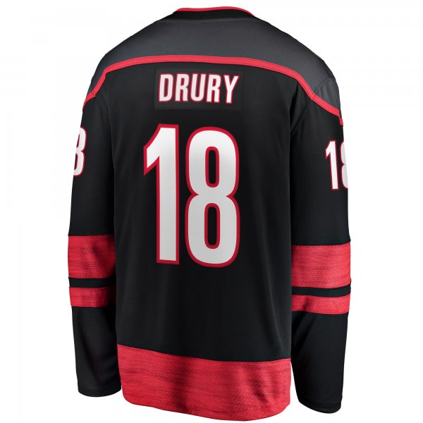 Men's Carolina Hurricanes Jack Drury Fanatics Black Home Premier Breakaway Player Jersey