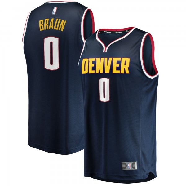 Men's Denver Nuggets Christian Braun Fanatics Navy 2022 NBA Draft First Round Pick Fast Break Replica Player Jersey - Icon Edition