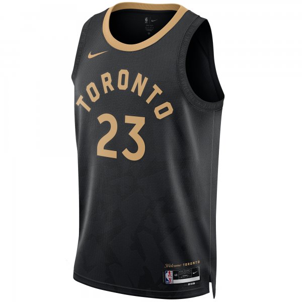 Unisex Toronto Raptors Fred VanVleet Nike Black 2022/23 Swingman Jersey - City Edition