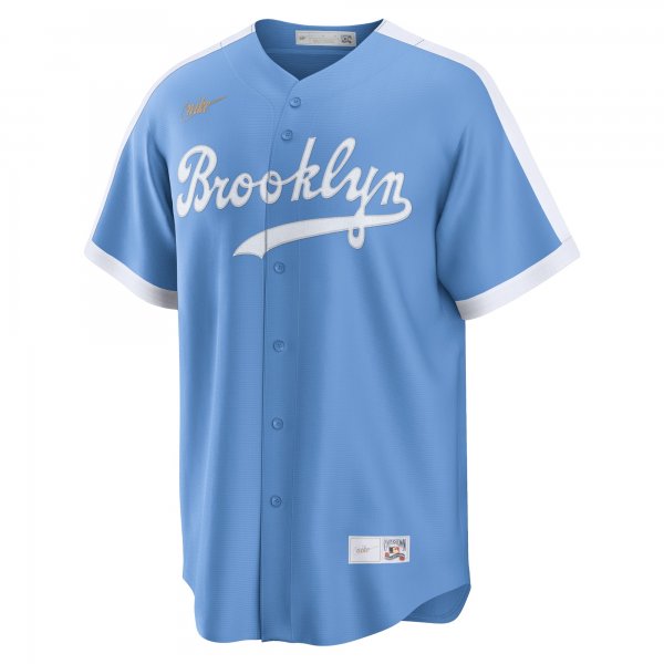 Men's Brooklyn Dodgers Jackie Robinson Nike Light Blue Alternate Cooperstown Collection Player Jersey