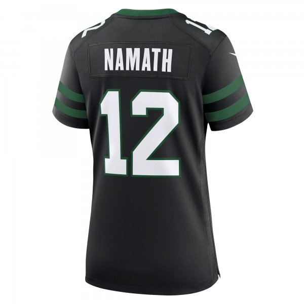 Women's New York Jets Joe Namath Nike Legacy Black Retired Player Alternate Game Jersey