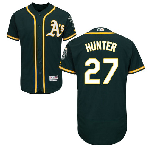 Oakland Athletics #27 Catfish Hunter Green Flexbase Collection Stitched MLB Jersey