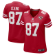 Women's San Francisco 49ers #87 Dwight Clark Nike Scarlet 75th Anniversary Retired Player Limited Jersey