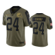 Cleveland Browns Nick Chubb Olive 2021 Salute To Service Limited Men's NFL Jersey