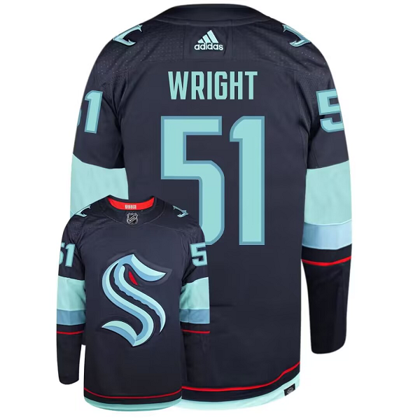 Men's Shane Wright #51 Seattle Kraken Adidas Primegreen NHL Hockey Jersey