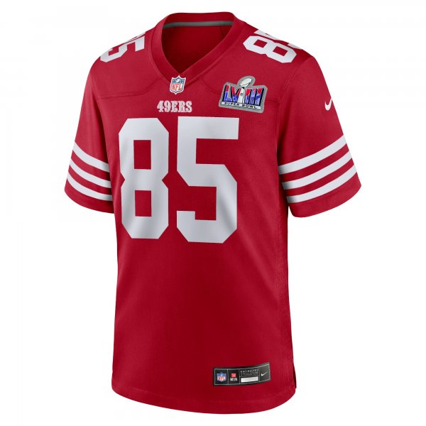 Men's San Francisco 49ers George Kittle Nike Scarlet Super Bowl LVIII Game Jersey