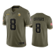 Minnesota Vikings Kirk Cousins Olive 2022 Salute To Service Limited Jersey #8