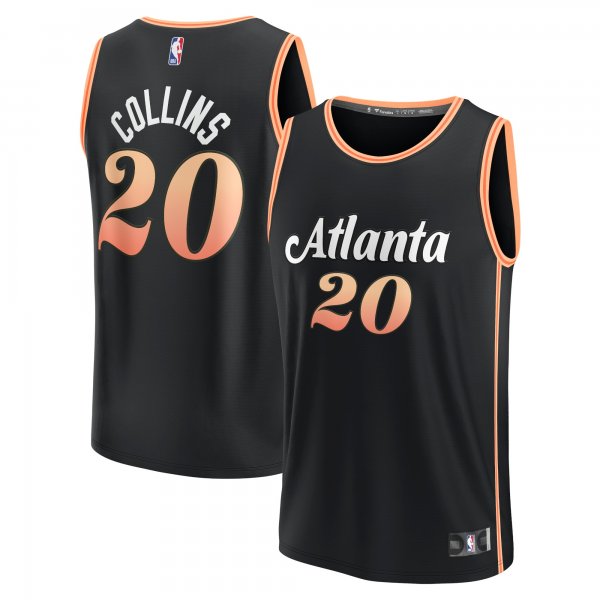 Youth Atlanta Hawks John Collins Fanatics Black Fastbreak Jersey - City Edition