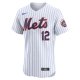 Men's New York Mets Francisco Lindor Nike White Home Elite Jersey