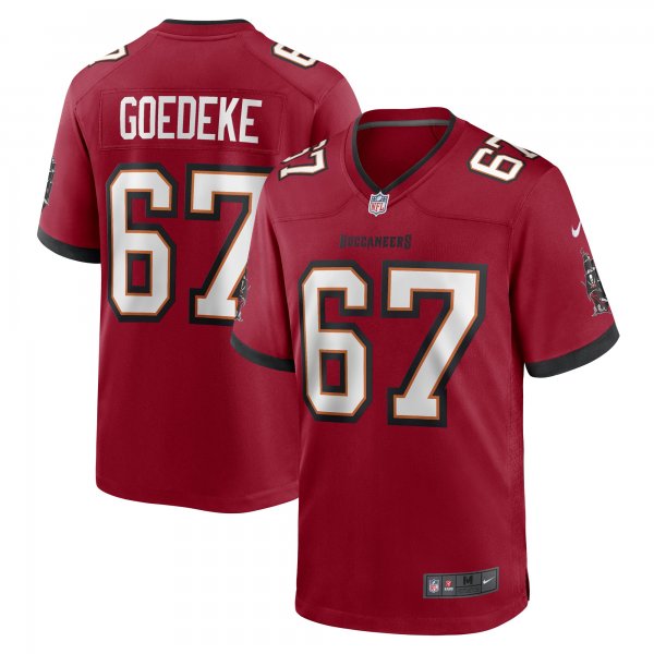 Men's Tampa Bay Buccaneers Luke Goedeke Nike Red Game Player Jersey