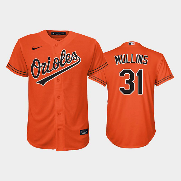 Youth Baltimore Orioles #31 Cedric Mullins Alternate Cool Base MLB Jersey - Orange