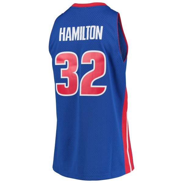 Men's Detroit Pistons Richard Hamilton Mitchell & Ness Blue 2003/04 Hardwood Classics Swingman Jersey