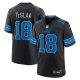 Men's Detroit Lions #18 Isaac TeSlaa Nike Black Alternate Game Player Jersey
