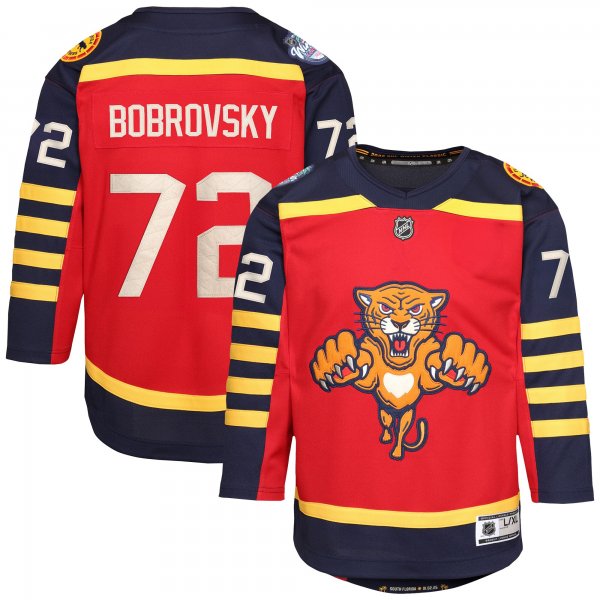 Youth Florida Panthers #72 Sergei Bobrovsky Outerstuff Red 2026 NHL Winter Classic Premier Jersey