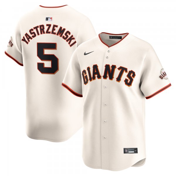 Men's San Francisco Giants Mike Yastrzemski Nike Cream Home Limited Player Jersey