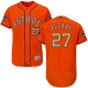 Men's Houston Astros #27 Jose Altuve Orange Majestic 2018 Gold Program Flex Base Player MLB Jersey