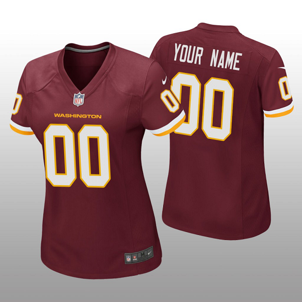 Women's Washington Football Team Custom Burgundy Jersey