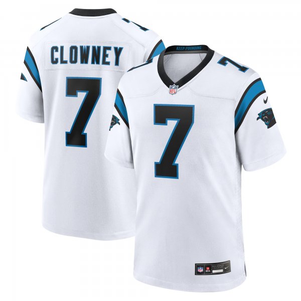 Men's Carolina Panthers #7 Jadeveon Clowney Nike  White  Limited Jersey