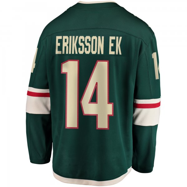 Men's Minnesota Wild Joel Eriksson Ek Fanatics Green Breakaway Jersey