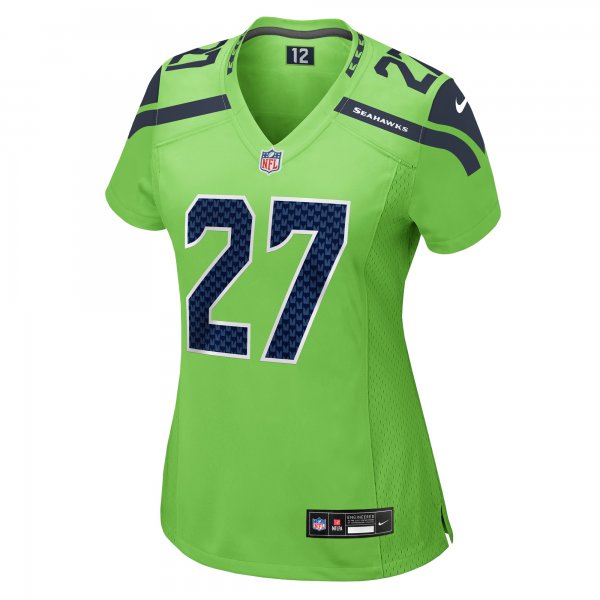 Women's Seattle Seahawks Tariq Woolen Nike Neon Green  Game Jersey