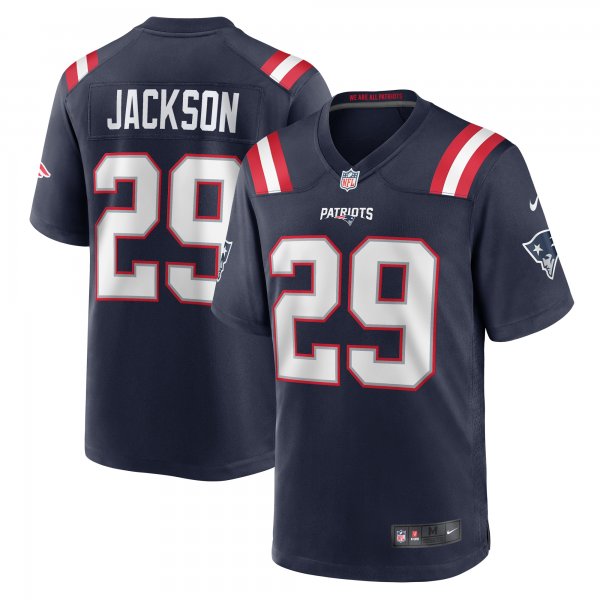 Men's New England Patriots JC Jackson Nike  Navy  Game Jersey